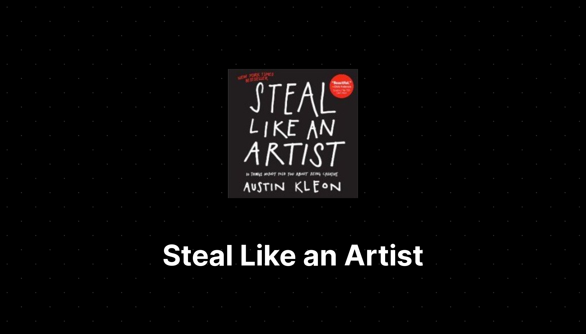 Cover Image for Steal Like an Artist